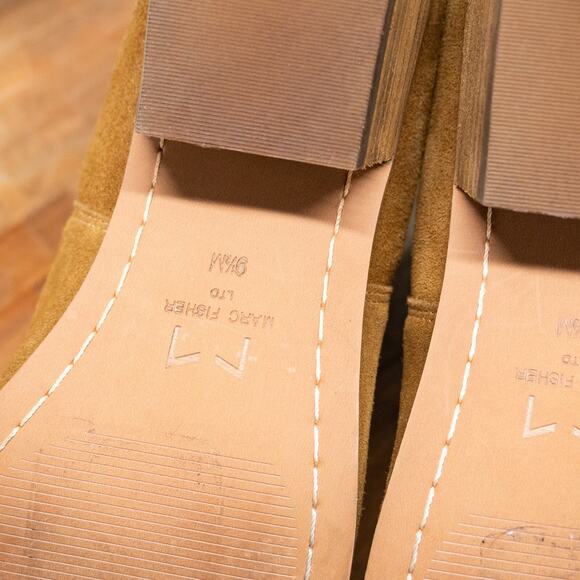 Marc Fisher Yarita Women Size 9.5M Brown Suede Pull On Pointed Toe Ankle Bootie - Picture 6 of 6